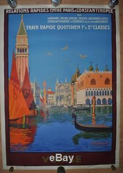 Affiche PLM Originale VENISE Relation Touristique Paris Constantinople Dorival