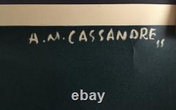 Affiche Paquebot NORMANDIE VOYAGE INAUGURAL du 29 mai 1935 Dim. 100 x 62 cm Affiche Paquebot NORMANDIE VOYAGE INAUGURAL du 29 mai 1935 Dim. 100 x 62 cm