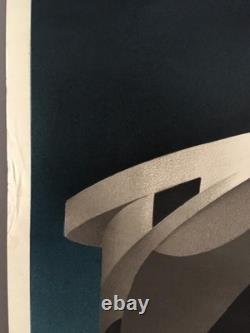 Affiche Paquebot NORMANDIE VOYAGE INAUGURAL du 29 mai 1935 Dim. 100 x 62 cm