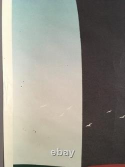 Affiche Paquebot NORMANDIE VOYAGE INAUGURAL du 29 mai 1935 Dim. 100 x 62 cm