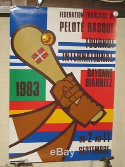 Affiche Pelote Basque Saez Graphique