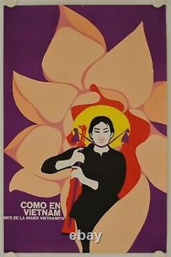 Affiche Politique COMO EN VIETNAM 1969 illustr. MEDEROS PAZOS