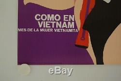 Affiche Politique COMO EN VIETNAM 1969 illustr. MEDEROS PAZOS