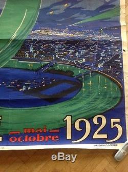 Affiche Poster Exposition Internationale De Grenoble 1925 World Fair Tourism