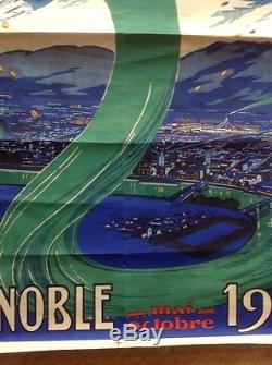 Affiche Poster Exposition Internationale De Grenoble 1925 World Fair Tourism
