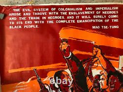 Affiche Poster Original Propagande Mao Afro-Américan Violent Repression 1968