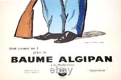 Affiche/Pub/1950/Gendarme/Entoilée/Baume/Algipan/Militaire/Police/France/Paris
