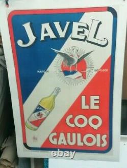 Affiche Pub Ancienne Javel Le Coq Gaulois Bordeaux Gironde Lassus Lacaze