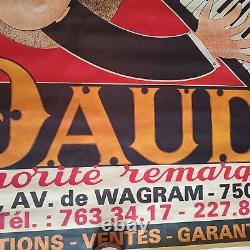 Affiche Publicitaire Ancienne Pianos Daudé 120/160 Cm