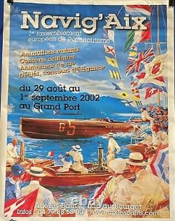 Affiche RIVA, Aix-Les-Bains, Annecy, Affiche Bateau? , Affiche Ancienne, Affiche