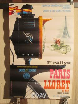 Affiche Rallye Auto Anciennes Paris Catalogne