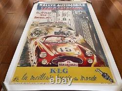 Affiche Rallye/affiche Automobile/garage/bidon D'Huile/bougie/affiche Ancienne