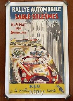 Affiche Rallye/affiche Automobile/garage/bidon D'Huile/bougie/affiche Ancienne