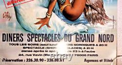 Affiche Revue polaire OURS BLANC Grand Nord Dîner spectacle Pin-up