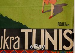 Affiche Roger Broders Golf De La Soukra Tunis Plm Vaugirard Tunisie 1932 Z217