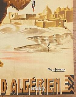 Affiche Roger Irriera 1937 Le Sud Algerien Cfa Imprimeur Baconnier Alger Z203