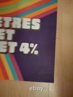 Affiche SNCF ancienne 1972 Bons à lots-kilomètres rare et psychédélique