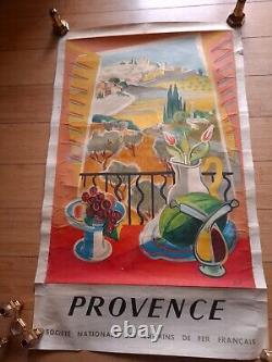 Affiche SNCF touristique années 50'S la Provence