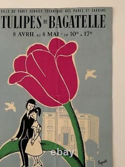 Affiche Signee Peynet Raymond Tulipes De Bagatelle Ville De Paris 8 Avril W420