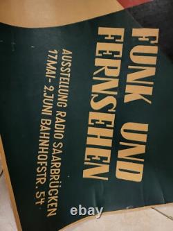Affiche Signée W. THEISEN 1952 FUNK UND FERNSEHEN