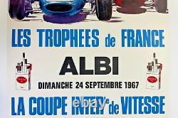 Affiche Sport Auto Coupe Vitesse Internationale Circuit Albi 1967 Beligond