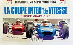 Affiche Sport Auto Coupe Vitesse Internationale Circuit Albi 1967 Beligond