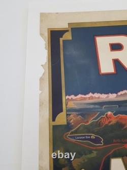 Affiche Suisse Ancienne RIGI VIA ARTH-GOLDAU 1902