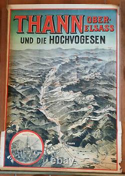 Affiche THANN Ober-Elsass und die Hochvogesen (Alsace Allemande 1914)
