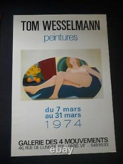 Affiche TOM WESSELMANN. Peintures. 1974. POP ART