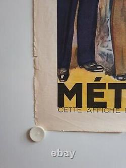 Affiche TROUPES MÉTROPOLITAINES Général LECLERC vers 1935 Maurice TOUSSAINT