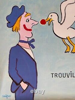 Affiche TROUVILLE Festival du Nouveau Rire RAYMOND SAVIGNAC 46x61cm 90's