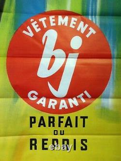 Affiche VETEMENT bj GARANTI PARFAIT REPRIS French fashion 60's vintage poster