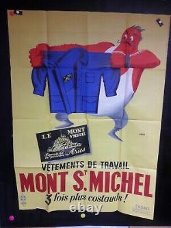 Affiche Vetements Travail Mt St Michel Marrante 1960