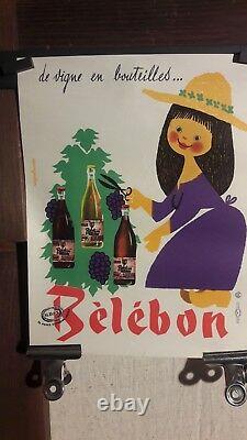 Affiche Vin Belebon Mignon Annees 1960