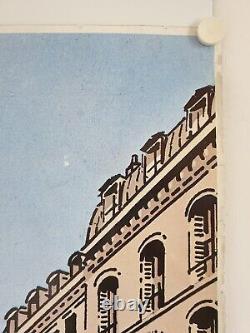 Affiche Vin NICOLAS Chaque Quartier Années'70 illustr. CHAUVIN 119 x 174 cm