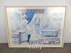 Affiche Vintage Lavabo Salle de Bain Hygiène Moderne par Albert Choubrac, 1885