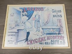 Affiche Vintage Lavabo Salle de Bain Hygiène Moderne par Albert Choubrac, 1885