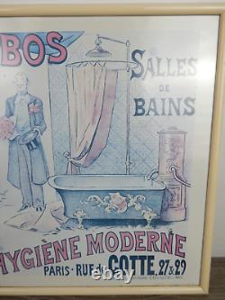 Affiche Vintage Lavabo Salle de Bain Hygiène Moderne par Albert Choubrac, 1885