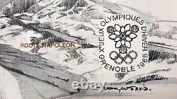 Affiche Vintage Par Roger David, Jeux Olympiques Grenoble 1968