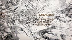 Affiche Vintage Par Roger David, Jeux Olympiques Grenoble 1968