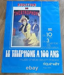 Affiche Vintage Riquewihr (1976) Centenaire Téléphone / Théâtrophone 60x80cm