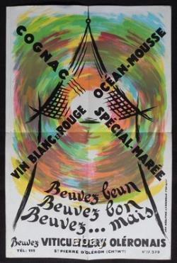 Affiche Viticulteurs oléronnais St Pierre d'Oléron La Rochelle 33x50cm 1648 Affiche Viticulteurs oléronnais St Pierre d'Oléron La Rochelle 33x50cm 1648