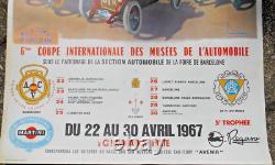 Affiche ancien pub 24 heure du mans ACO compagnie maritime course musé auto 1967
