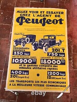Affiche ancienne 1930 S-l'agent DE PEUGEOT-LES ATELIERS ABC-Paris-France