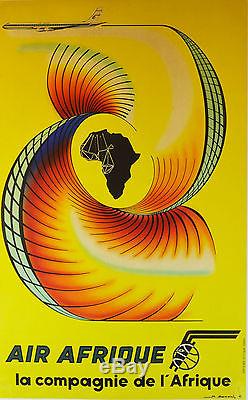 Affiche ancienne AIR AFRIQUE -1963