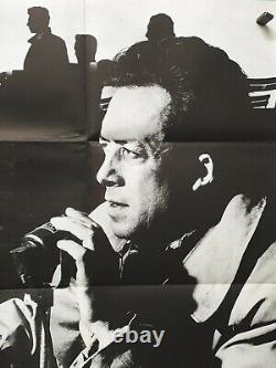 Affiche ancienne Albert Camus Photos Géantes 75x110 26 Nobel écrivain