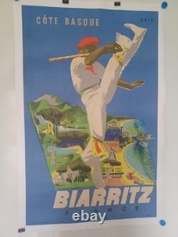 Affiche ancienne BIARRITZ par Eric