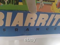 Affiche ancienne BIARRITZ par Eric