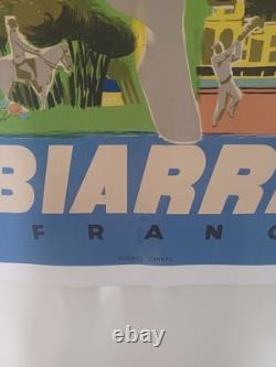 Affiche ancienne BIARRITZ par Eric