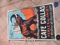 Affiche ancienne Café des Antilles Collas Tours 1927